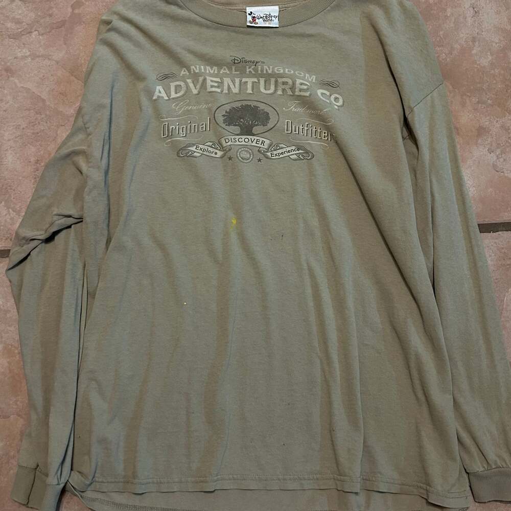 Vintage Walt Disney World Animal Kingdom Kilimanjaro Safaris Green T-Shirt